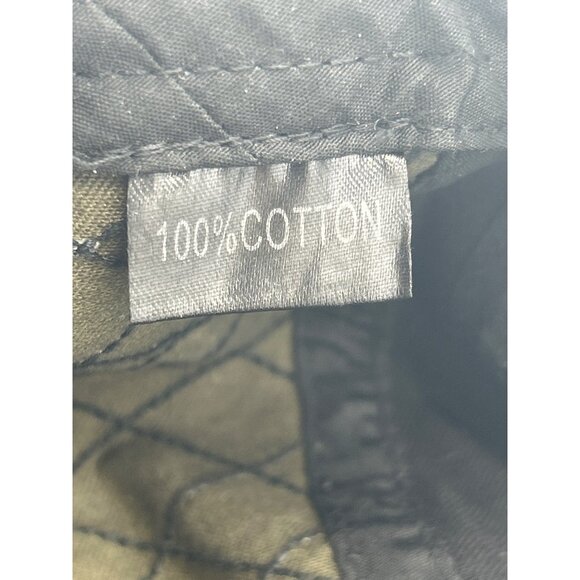 Flat Cap Mens L Retro Style Summer Black & Olive Newsboy Six Pence Patchwork - Picture 5 of 5